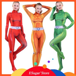 ชุดจั๊มสูทคอสเพลย์ Totally Spies Zentai Clover Ewing Samantha Simpson Alexandra สําหรับผู้ใหญ่ และเด็ก