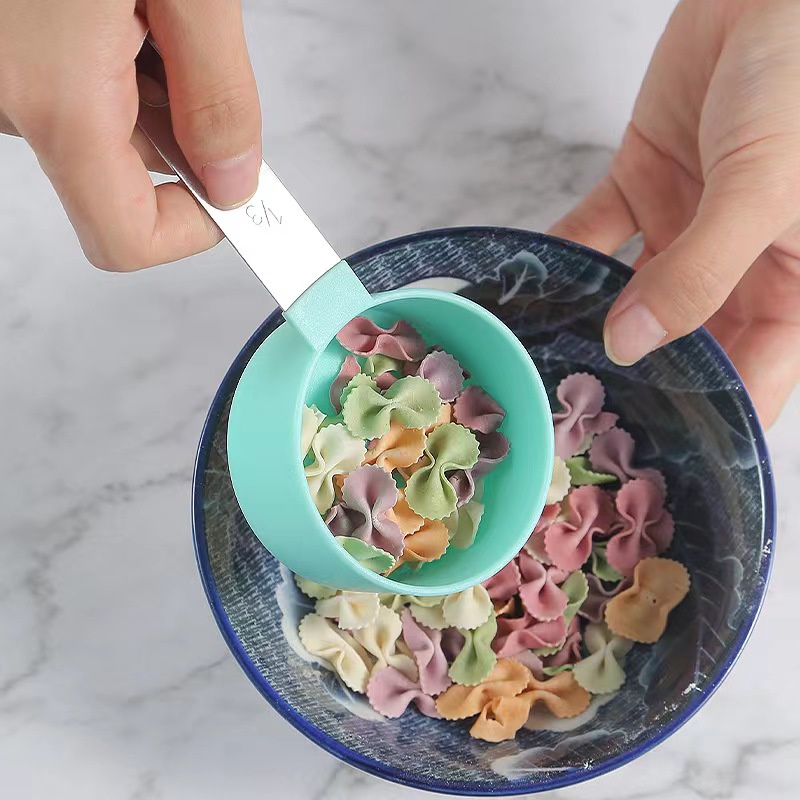 ชุดช้อนตวง 8ชิ้น พลาสติกเกรดอาหาร มี2สี สเกลใส ใช้งานง่าย อุปกรณ์เบเกอรี่ - รูปที่ 4