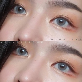 ไม่แถมตลับ Velvet3tone Gray (มินิ) คอนแทคเลนส์ Wink