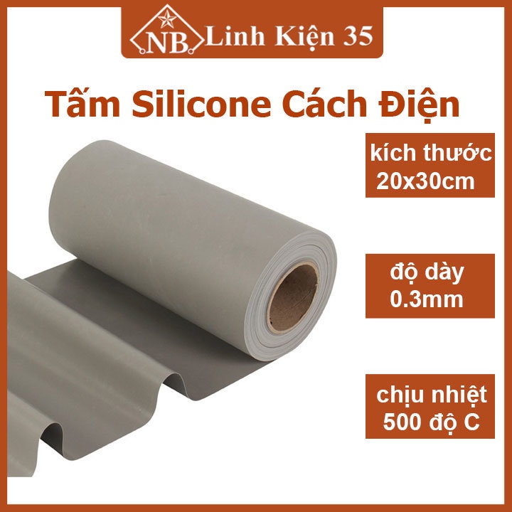 แผ่นซิลิโคนฉนวนทนความร้อน 200x300x0.3 มม. อุณหภูมิสูงสุด 500C/932F