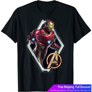 เสื้อยืดผ้าฝ้ายพิมพ์ลายแฟชั่น ร์ตูนพิมพ์ฤดูร้อน ย์เสื้อยืด Marvel Avengers Endgame Iron Man Logo Graphic T-Shirt Avenger