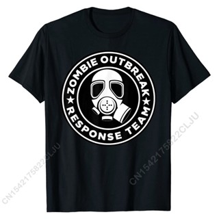 [COD]เสื้อยืด ผ้าฝ้าย พิมพ์ลาย Zombie Outbreak Response Team Zombie Apocalypse Gas Mask สําหรับผู้ชายS-5XL