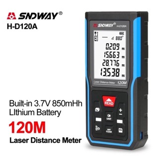 🔥รุ่นใหม่ แบตLi-on🔥 เลเซอร์วัดระยะ Laser distance 120 m. SNDWAY รุ่น H-D120A เครื่องวัดระยะ วัดพื้นที่ วัดความสูง