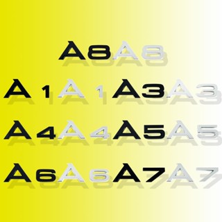 สติกเกอร์ตราสัญลักษณ์ ABS ลายตัวอักษร 1 ชิ้น สําหรับ Audi A1 A2 A3 A4 A5 A6 A7 A8