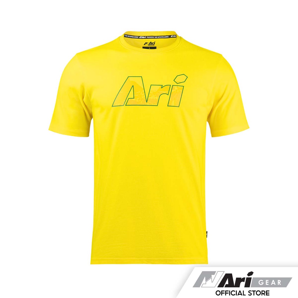 ARI FOOTBALL FEST 2022 BRA LIFESTYLE TEE - YELLOW/GREEN เสื้อยืด อาริ บราซิล ฟุตบอล เฟส 2022 สีเหลืองเขียว