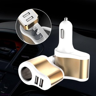 Car Charger 2in1 หัวชาร์จในรถ 3.1A 2 USB + เพิ่มช่องจุดบุหรี่ 1 UC206Cจัดส่งตรงจุด