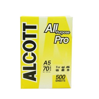 กระดาษ A5 70G ALCOTT กระดาษถ่ายเอกสาร 70 แกรม 500 แผ่น