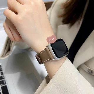 สายนาฬิกา Watch 11 10 9 7 6 se 8 ultra ใหม่บางสายหนัง ปรับง่าย ขนาด 38/40/41/42/44/45/46/49มม strap สำหรับ PU