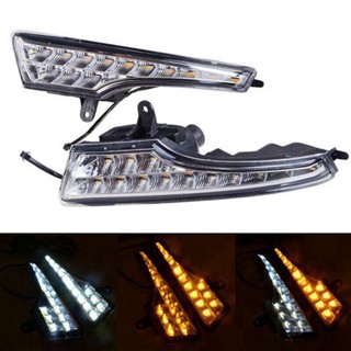 Car Modified Daytime Running Lights LED Daytime Running Lights Front Fog Lights Tricolor For Nissan Teana 2013-2024