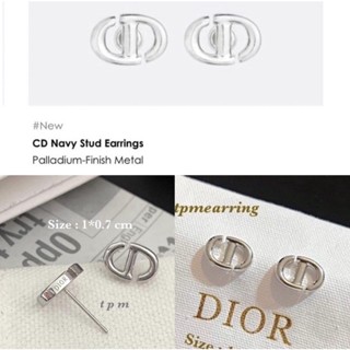 ต่างหู Dior ดิออร์ CD ก้านเงินแท้