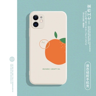 orangeเคสไอโฟน iPhone 11 pro max เคส iPhone 8plus Xr Xs X max 8พลัส 7 8 se2020 cover นิ่ม 7plus 13 12 14 pro phone case