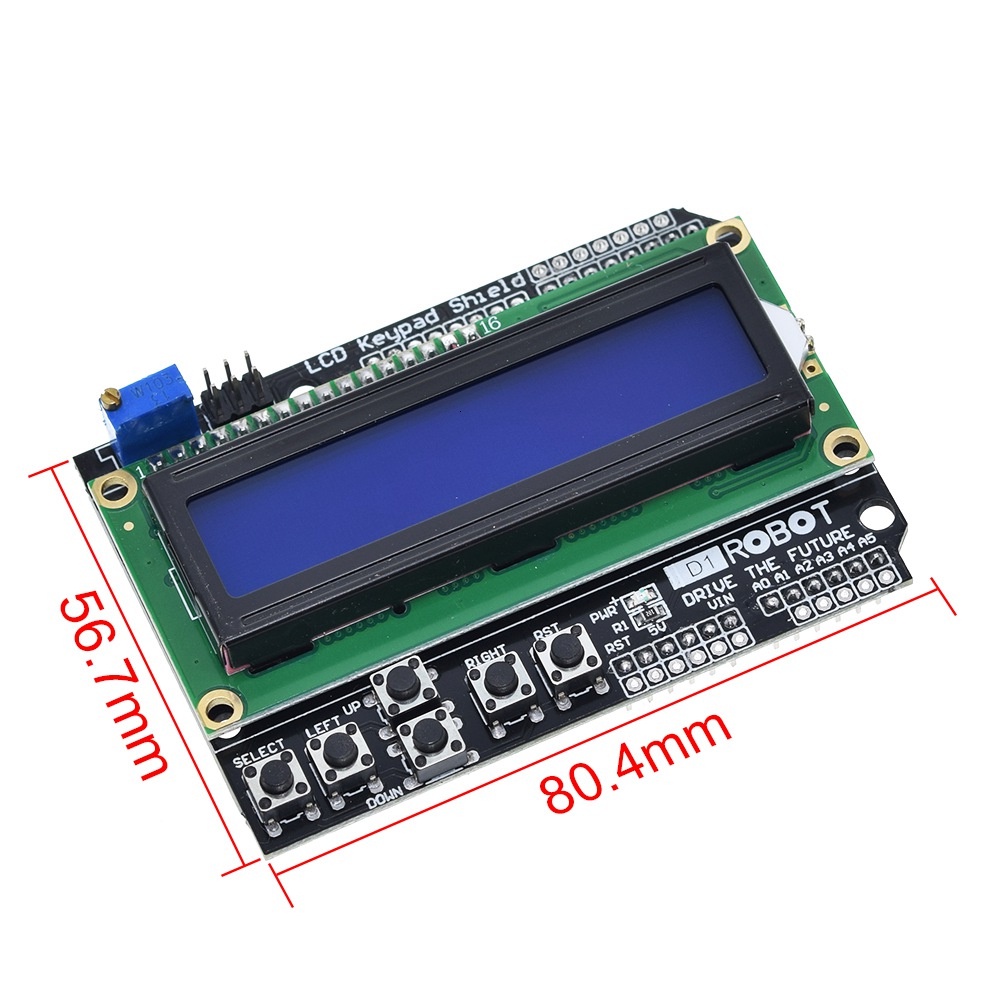 Lcd ฝาครอบโล่ LCD1602 LCD 1602 โมดูลสําหรับ Arduino ATMEGA328 ATMEGA2560 ราสเบอร์รี่ pi UNO หน้าจอสีฟ้า