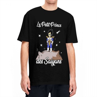 เสื้อยืดเปล่า แมนเนน เสื้อยืด Petit Prince Des Saiyans Puur Katoen Tees อะนิเมะ Bandai ดราก้อนบอล Z เสื้อยืด Ronde Hals