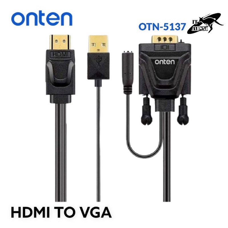 Onten OTN-5137 HDMI to VGA Converter with Audio 1.8 เมตร