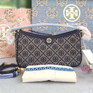 กระเป๋าสะพายมี 2สีค่ะ New Tory Burch T Monogram Jacquard Studio Bag