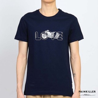 PAINKILLER เพนคิลเลอร์ เสื้อยืด เสื้อแขนสั้น เสื้อผ้าผู้ชาย แฟชั่นผู้ชาย / LOVE BIKER SS T-SHIRT / รุ่น 32-0-0106 (SS19)