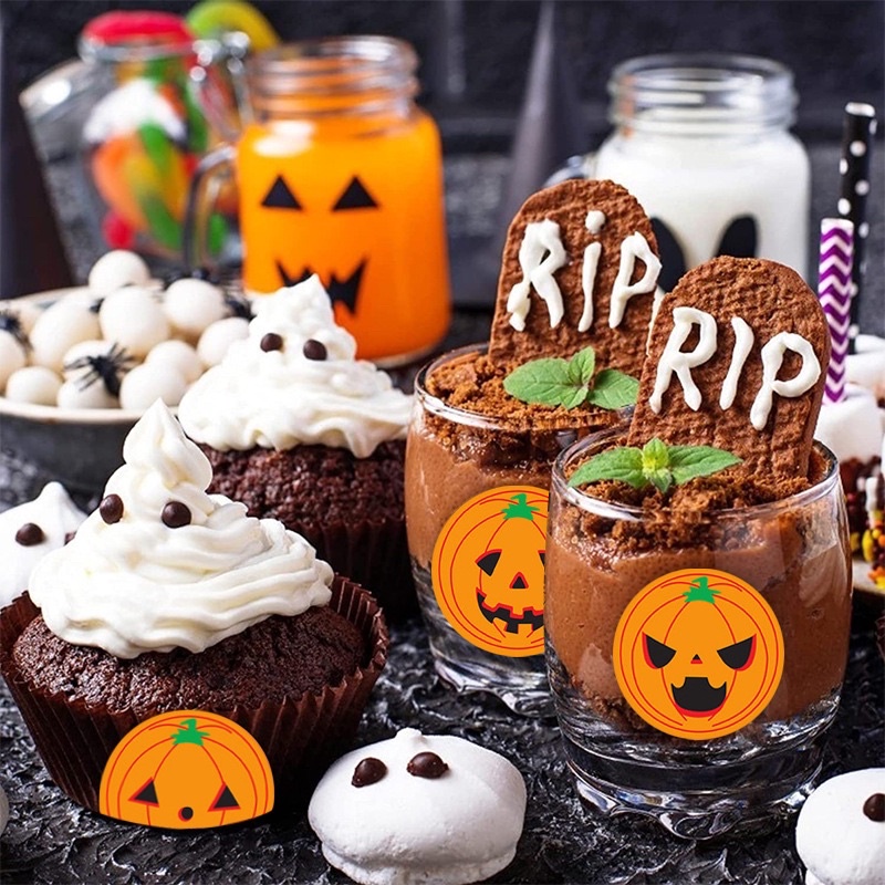 500ดวง🕸 Halloween 🎃 สติกเกอร์ฮาโลวีน ผี ฟักทอง แบบม้วนใหญ่/เล็ก HAPPY HALLOWEEN วัน ฮาโลวีน ฮาลาวีน วันปล่อยผี