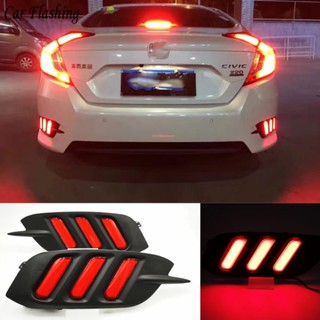 ไฟท้ายรถยนต์ Led ไฟตัดหมอก ไฟเบรก ไฟท้ายรถยนต์ สะท้อนแสง สําหรับ Honda Civic 2016 2017 2018