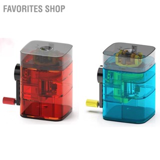 Favorites Shop Manual Pencil Sharpener Automatic Pen Feeding Hand Cranking Clear Structure Plastic Metal Portable