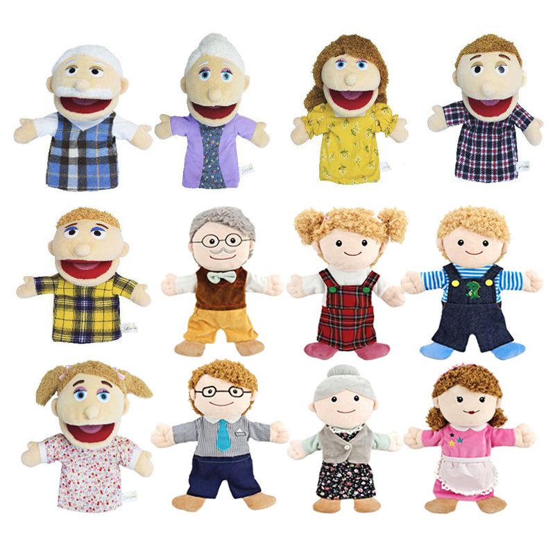 *มีเก็บเงินปลายทาง*ตุ๊กตาหุ่นมือ ขยับปากได้ Hand Puppet ความยาว 30 cmใช้ประกอบเล่านิทาน ตุ๊กตามือสำหรับสมาชิกในครอบครัวและของเล่นตุ๊กตาสำหรับสมาชิกในครอบครัว