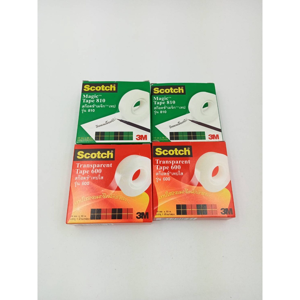 สก๊อตช์ เทปใส Scotch 3M (13มม.x33ม./18มม.x33ม./24มม.x33ม.)