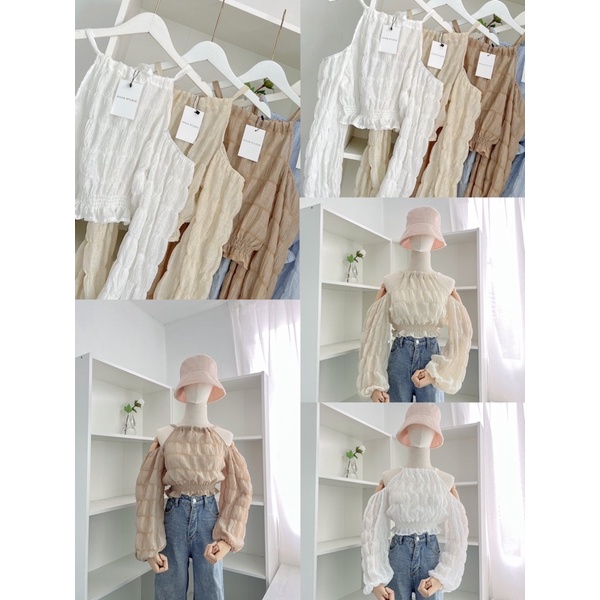 ⭐️New⭐️Khun studio เสื้อเว้าไหล่รูดคอ ป้าย khun