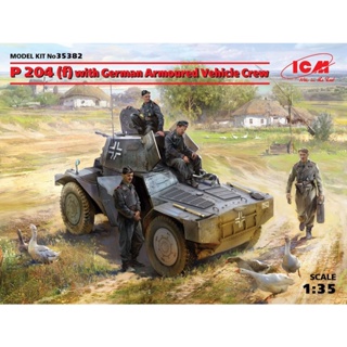 โมเดลประกอบ ICM Model ขนาด 1/35 ICM-35382 P 204 (f) with German Armoured Vehicle Crew