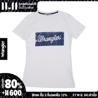 ราคาต่ำสุด!!ซี WRANGLER เสื้อยืด TEE ทรงเข้ารูป SLIM FIT รุ่น WR W872S101 แรงเลอร์ เสื้อผ้าผู้หญิง เสื้อยืดผู้หญิง เสื้อ