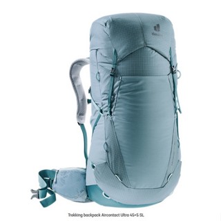 เป้ deuter รุ่น Aircontact Ultra 45+5SL โลโก้ใหม่ ปี 2023 สีเทา Dusk Denim , สีส้ม Sienna Paprika