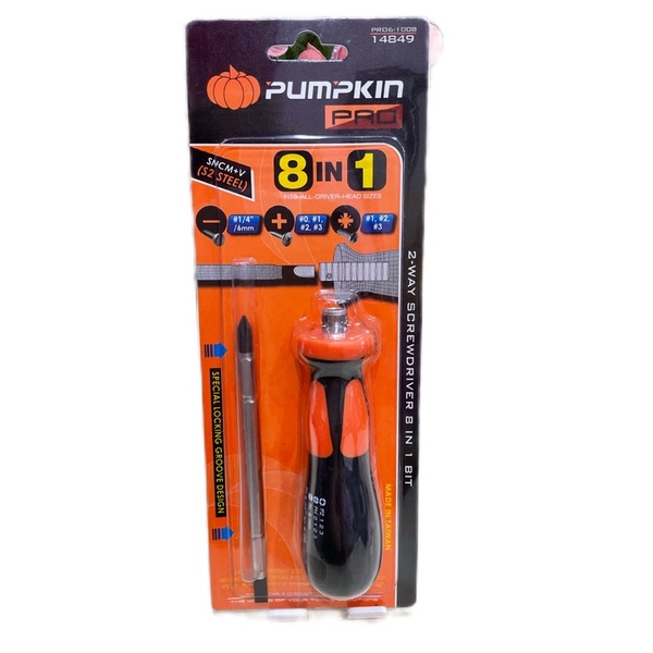 ไขควงสลับ 8in1 PR06-1008/14849 pumpkin 🎃🌺รหัส 2623238004🚚🚚🚚