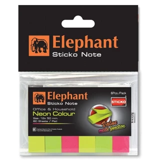 Elephant (ตราช้าง) กระดาษโน้ตกาวในตัวอินเด็กซ์นีออน ขนาด 12x50มม.