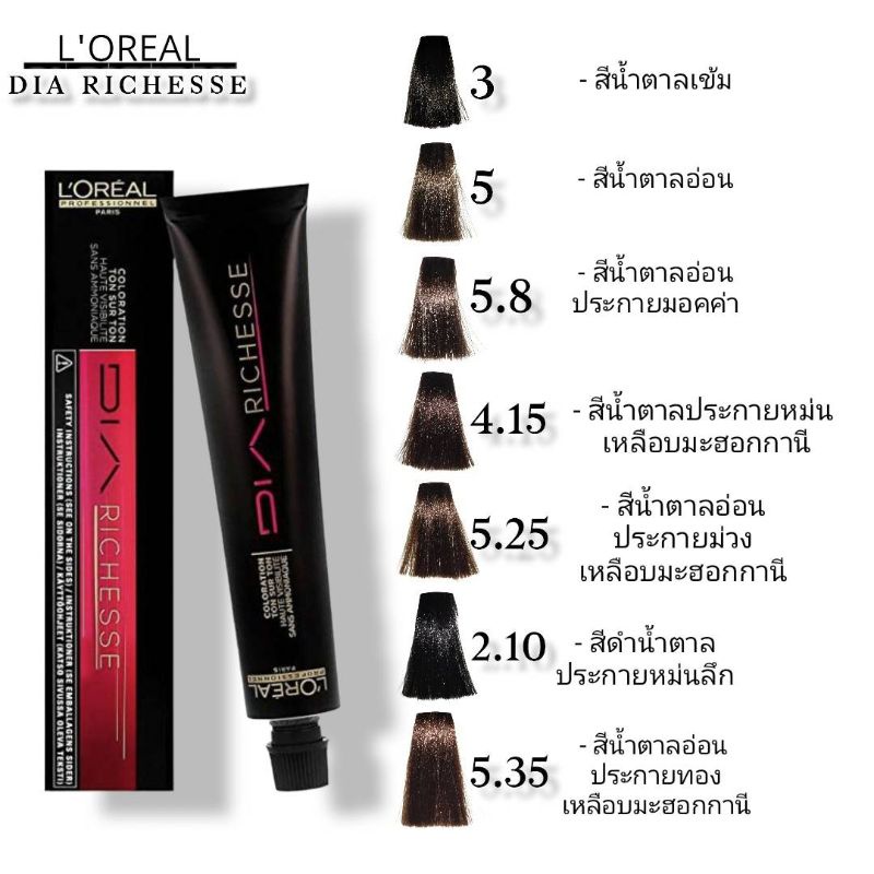 ลอรีอัล โปรเฟสชั่นแนล (ไดอาไลท์)สีเคลือบผม ชนิดไม่มีแอมโมเนีย ( ไม่รวมออกซิแดนท์ครีม .)