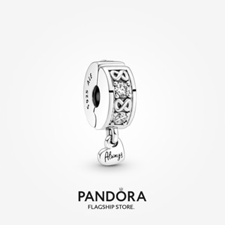 Pandora เครื่องประดับเงิน จี้รูปครอบครัว Always Pavé Clip w1022