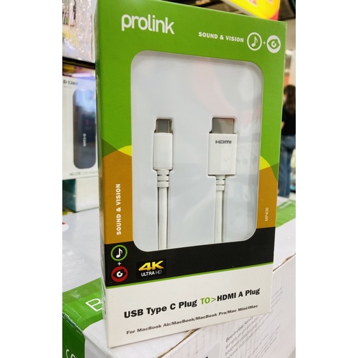 USB C to HDMI Cable 2m. Prolink