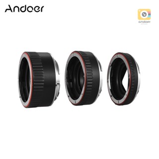 Andoer Brand New Upgraded Macro Extension Tube Set 3-Piece 13mm+21mm+31mm Auto Focus Extension Tube Rings for  EOS Camera Body and Lens of The 35mm SLR for  all EF and EF