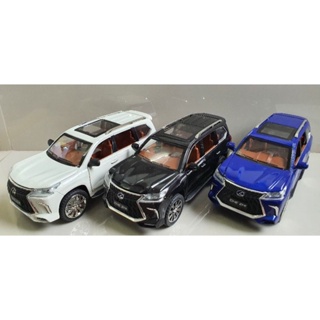 รถโมเดลเหล็ก Lexus LX570 1:24 ขนาดยาวประมาณ 20cm เปิดประตูได้ 4 บาน เปิดฝากระโปรง หน้าหลัง
 มีเสียงมีไฟ