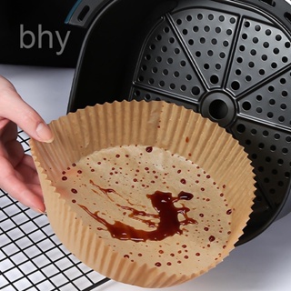 bhy 25Pcs Air Fryer Disposable Paper Non-Stick Airfryer Baking Papers 16cm Round Paper Kitchen Accessories