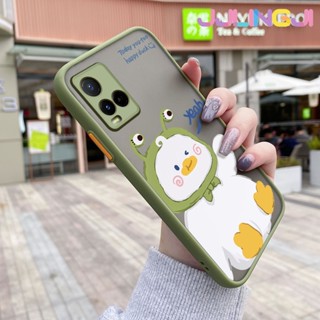 เคสโทรศัพท์มือถือ ซิลิโคนนิ่ม แบบใส ป้องกันกล้อง ลายการ์ตูนเป็ด แฟชั่น สําหรับ VIVO Y21 2021 Y33s Y21s Y21e Y21a Y21t T1x 4G