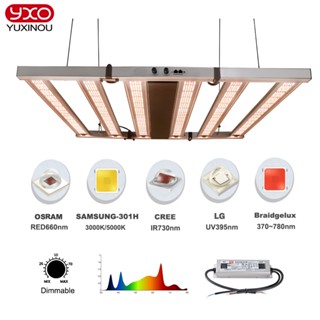 ไฟปลูกต้นไม้ LED Samsung LM301H OSRAM 660nm 650W 1000W หรี่แสงได้ และพับได้ ช่วยให้พืชเจริญเติบโตเร็วขึ้น