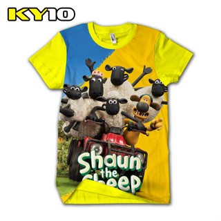 เสื้อยืด พิมพ์ลายแกะ Shaun the sheep 3 มิติ แบบร่วมสมัย แฟชั่นสําหรับผู้ชาย