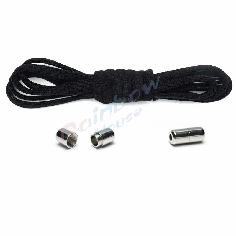 Rainbow เชือกรองเท้า ไม่ต้องผูก สายยืดหยุ่นได้ดี  Elastic metal shoelace buckle cover