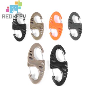 Redkeev Carabiner 8 S Shape S คลิปสแน็ปไบเนอร์ กลางแจ้ง ตั้งแคมป์ Molle กระเป๋าเป้สะพายหลังหัวเข็มขัด