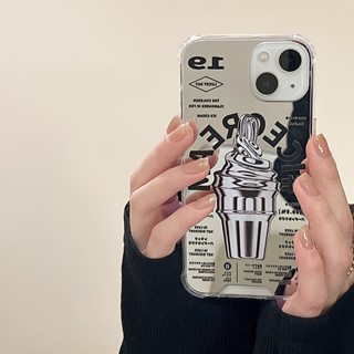 [ส่งจากไทย🇹🇭]  เคสโทรศัพท์มือถือ TPU เคสไอโฟน Iphone Case🍦🖤 7-14ProMax