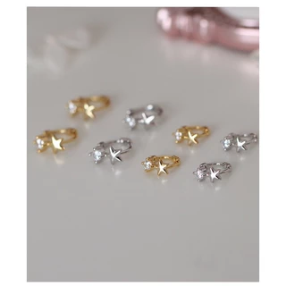 น่ารัก Star Hoop Earings สําหรับผู้หญิง Earings สําหรับเด็ก Hikaw ต่างหูเจาะชุด Hypoallergenic Fiercing ต่างหูชุดเครื่องประดับ