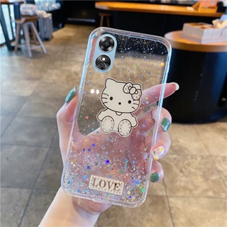 พร้อมส่ง ใหม่ เคสโทรศัพท์มือถือแบบนิ่ม ใส แต่งกลิตเตอร์ ลายการ์ตูนท้องฟ้ากลางคืน ระยิบระยับ แฟชั่น สําหรับ OPPO A58 A78 NFC 4G 5G 2023 A58 OppoA78