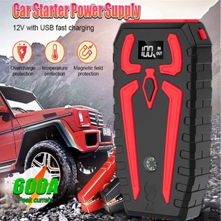 Car jump starter 99800mAh (หน้าจอแสดงผลแบบดิจิตอล) 12V กระแสไฟสูงสูด 1000 แอมป์ power bank