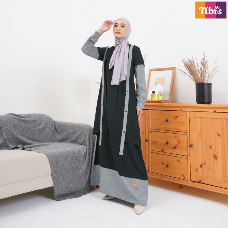 Nb B79 เกม Syari Gamis สีดํา สําหรับผู้ใหญ่