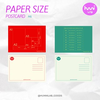 hunni lab - Paper Size Postcard ขนาดกระดาษ โปสการ์ดขนาด A6 พิมพ์ 2 ด้าน ให้เป็นของขวัญในโอกาสพิเศษ/ใช้เป็นของตกแต่งห้อง