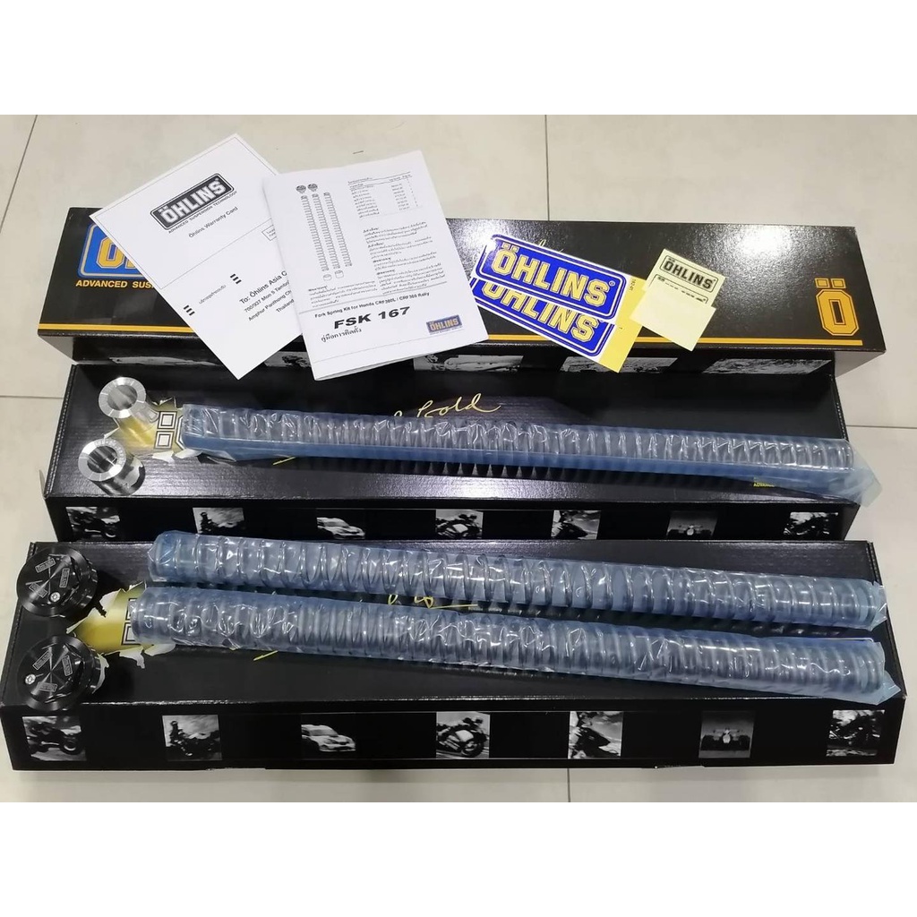 Ohlins FSK 167 +น้ำมัน Ohlins 2 กป. /  Front fork spring kit Honda CRF300L / Rally '21