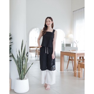 Jasmine : Black ชุดเซ็ตเสื้อกางเกงผ้าฝ้าย c100 นิ่ม เบา สบาย มินิมอล